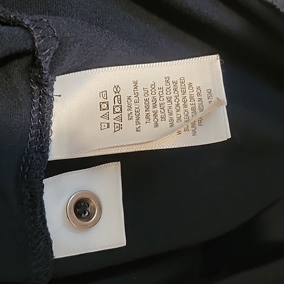 Jones and Co. Navy Half Sleeve Dress - Picture 3 of 6